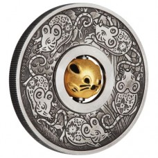 2020 Mouse Rotating Charm 1oz Silver Antiqued Coin