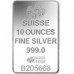 10 oz silver bar - PAMP Lady Fortuna .999