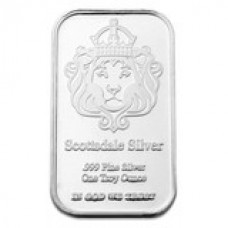 1 oz silver bar - Scottsdale Mint The One - .999