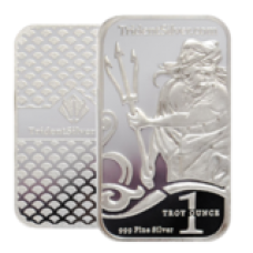 1 oz silver bar - Trident .999