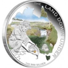 THE LAND DOWN UNDER – GOLD RUSH 2014 1OZ SILVER PROOF COIN 