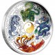 CHINESE ANCIENT MYTHICAL CREATURES 2014 5OZ SILVER PROOF COLOURED COIN 
