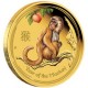 LUNAR S II 2016 MONKEY 1  OZ GOLD PROOF COLOURED EDITIONS 