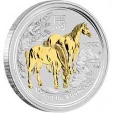 AUSTRALIAN LUNAR SERIES II 1OZ GILDED EDITION 12-YEAR COLLECTION 